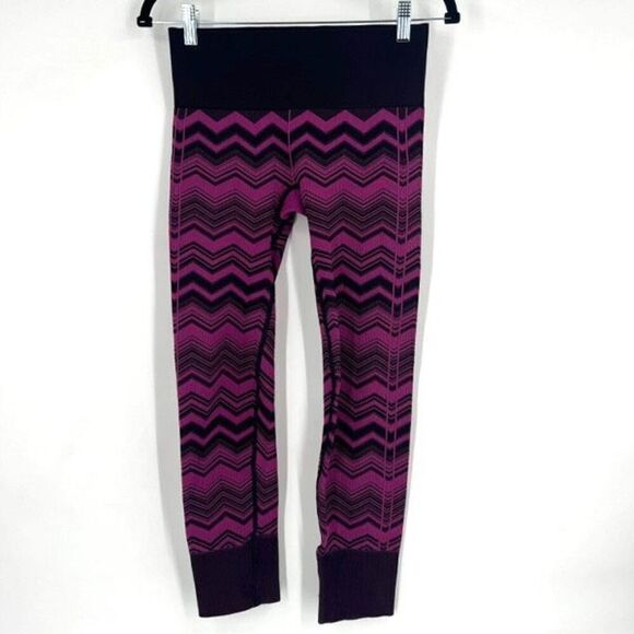 Lululemon Ebb To Street Pant Leggings Tight Heathered Regal Plum Size  6 Chevron - Picture 2 of 11